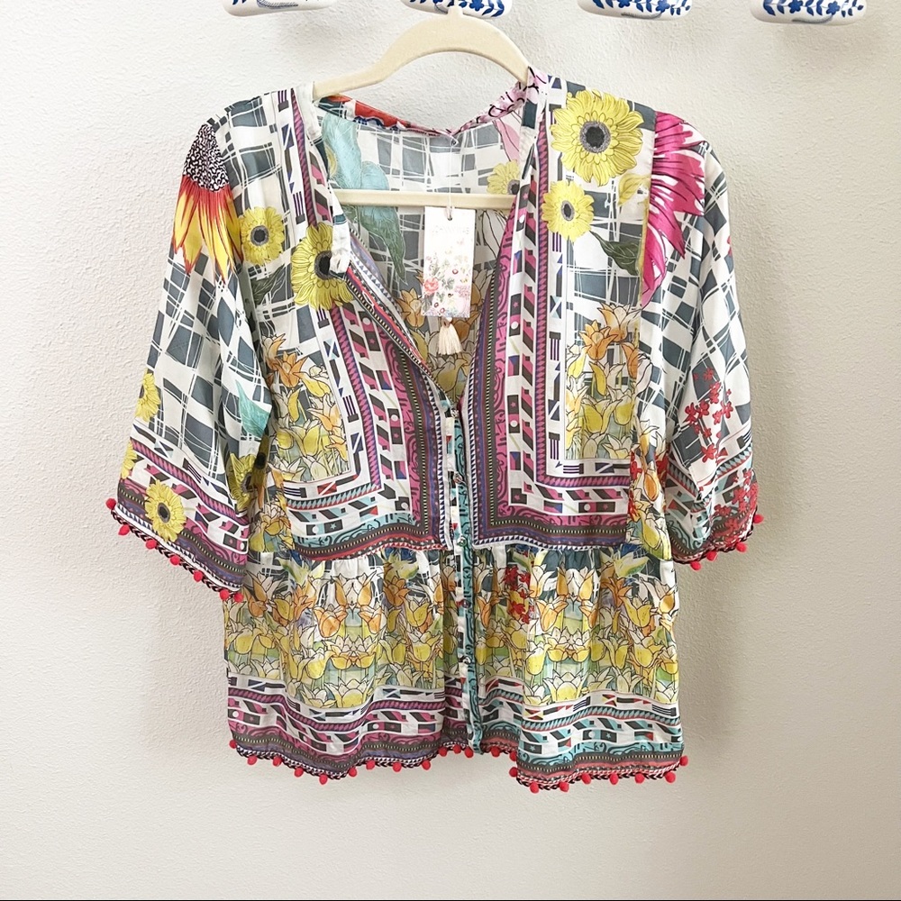 Johnny Was silk blouse